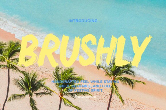 Brushly: The Festive Display Font That Brings Holiday Warmth to Branding