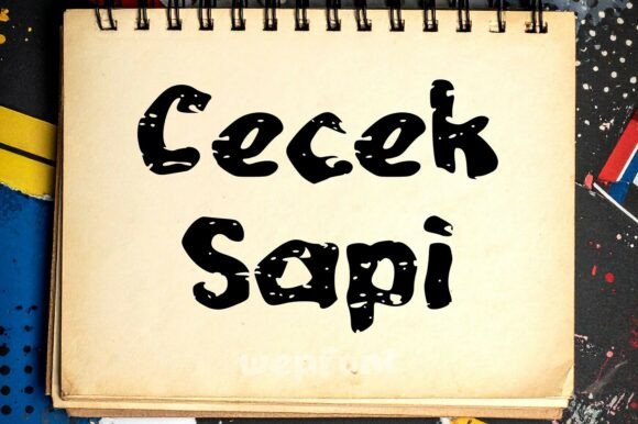 Cecek Sapi: A Bold Display Font for Real-World Branding