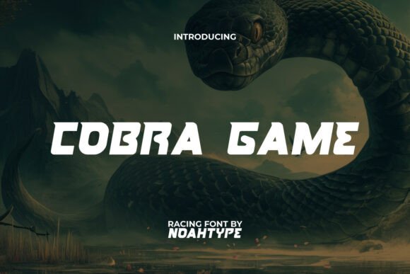 Cobra Game: A Stylish Racing Display Font for Bold Branding