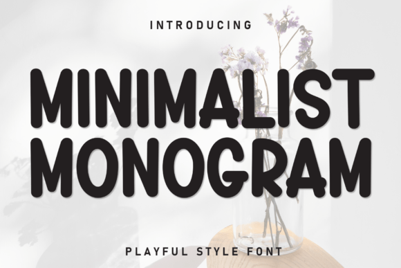 Minimalist Monogram: A Modern Display Typeface for Editorial Design