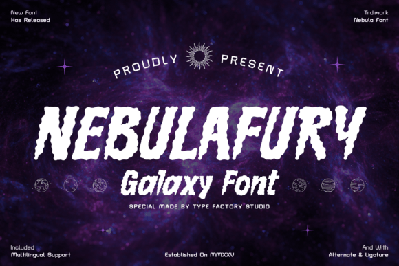 Nebulafury: A Cosmic Display Font for Bold Brand Identity