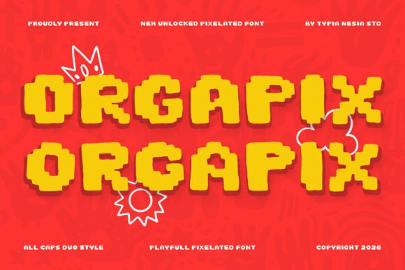 Orgapix: The Playful Pixel Typeface for Modern Editorial Design