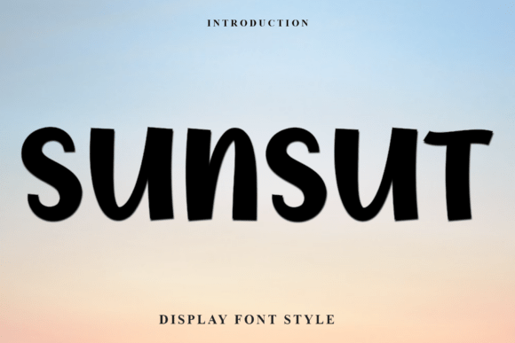 Sunsut: A Festive Typeface for Editorial Design Projects